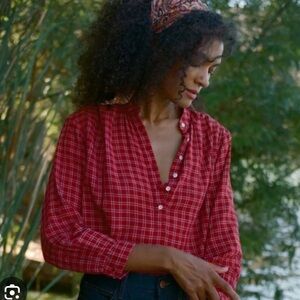 Doen holde top in red plaid new with tags